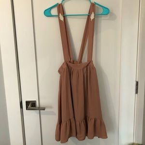 Miss Patina London- Blush Dungaree dress